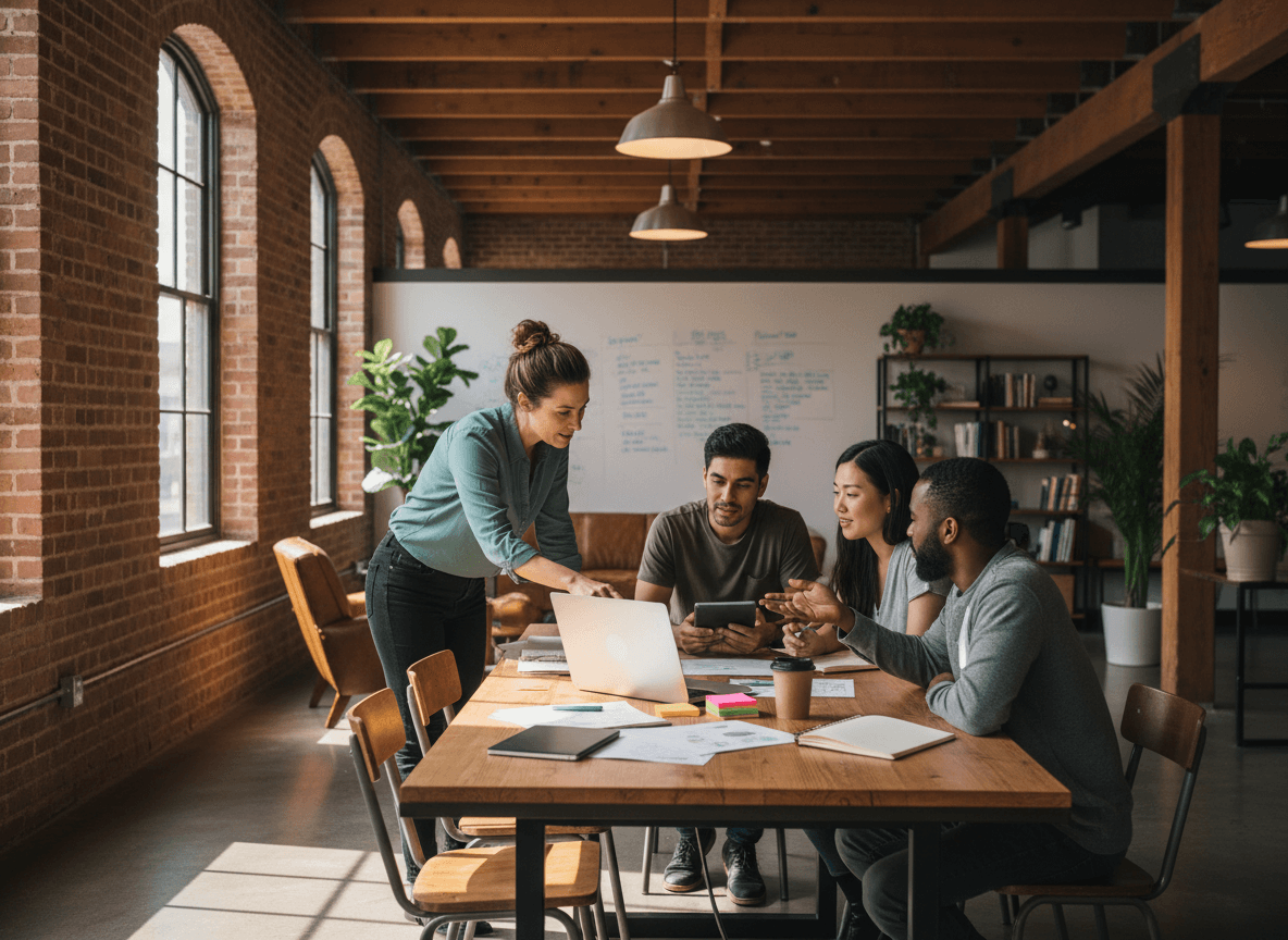 Accelerator team working together